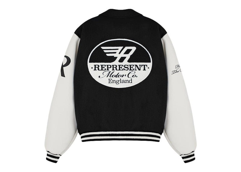 Represent Racing Team Varsity Jacket Black/White