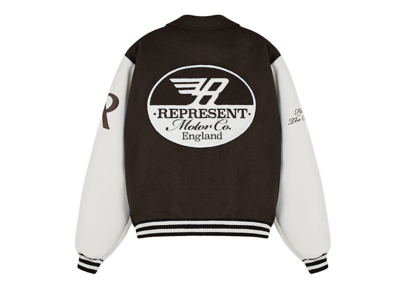 Represent Racing Team Varsity Jacket Brown