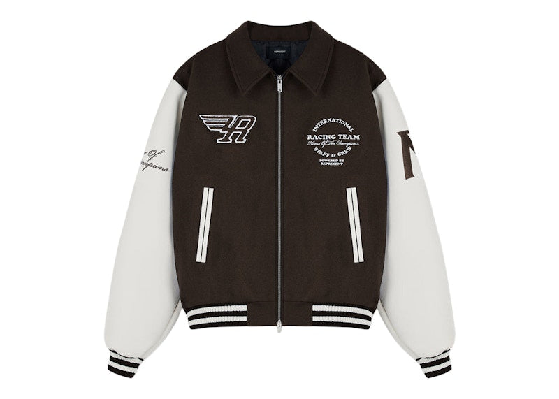 Represent Racing Team Varsity Jacket Brown