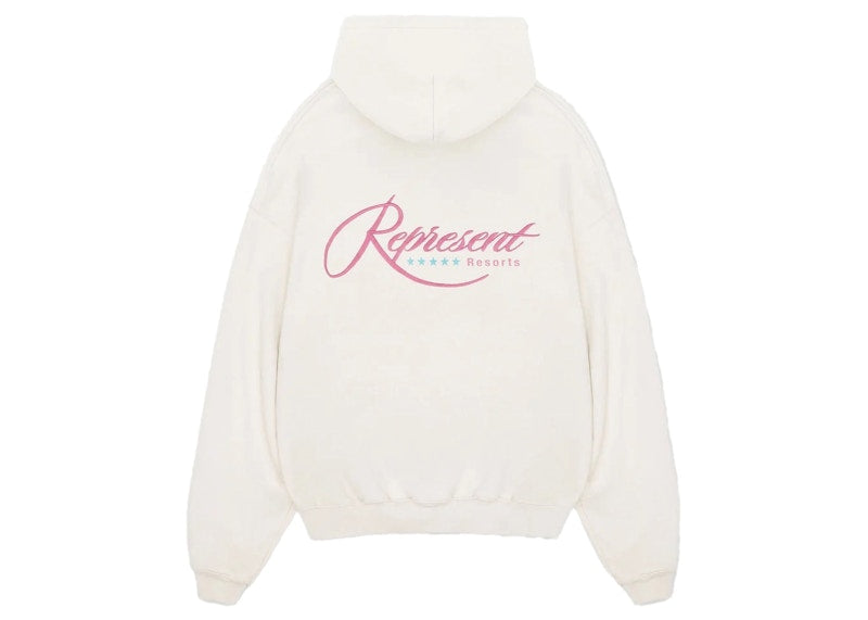 Represent Resort Hoodie Flat White