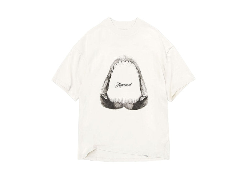Represent Shark Jaws T-shirt Flat White