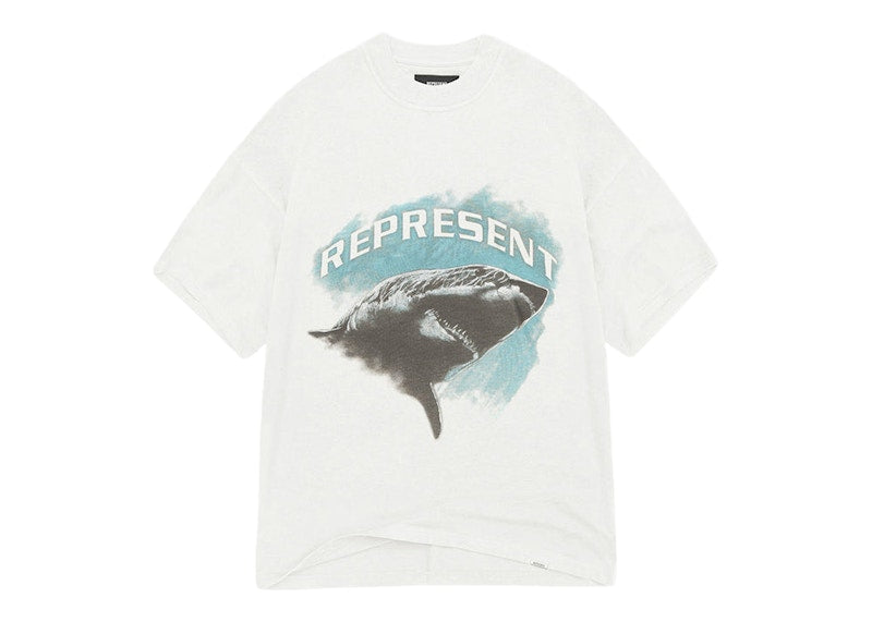 Represent Shark T-Shirt Flat White