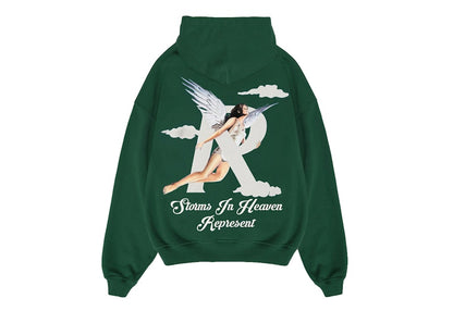Represent Storms In Heaven Hoodie Racing Green