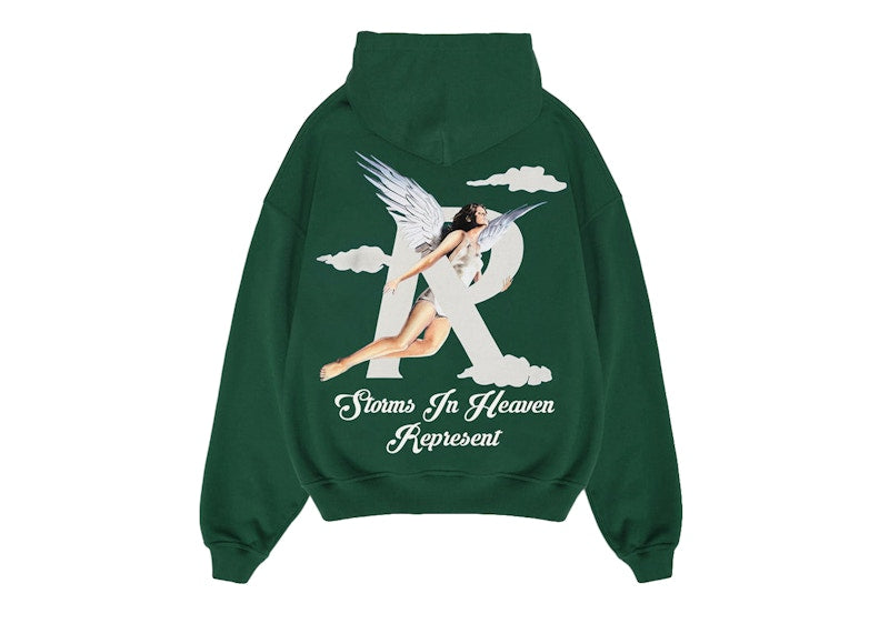 Represent Storms In Heaven Hoodie Racing Green