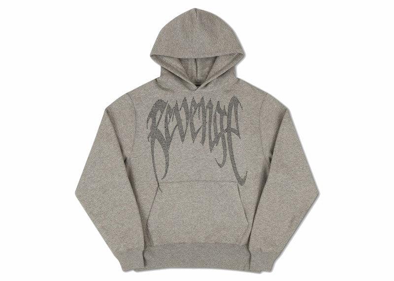 Revenge Bejeweled Arc Logo Hoodie Grey
