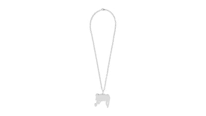 Revenge Chrome Arch Logo Double Layer Chain Necklace Stainless Steel