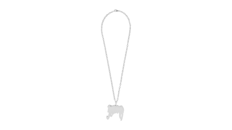 Revenge Chrome Arch Logo Double Layer Chain Necklace Stainless Steel