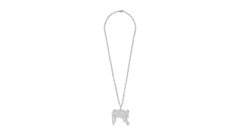 Revenge Chrome Arch Logo Double Layer Chain Necklace Stainless Steel