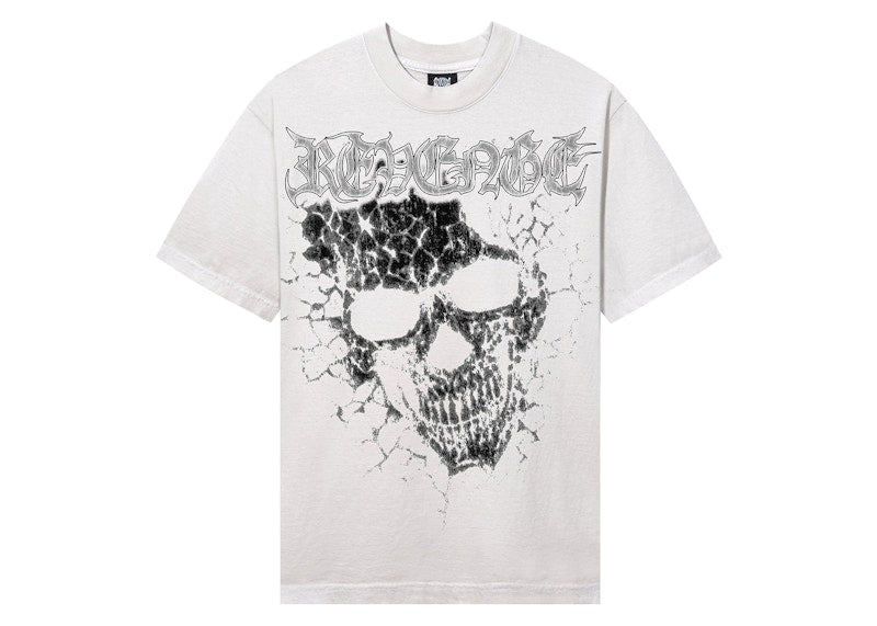 Revenge Crack Skull Tee Cement