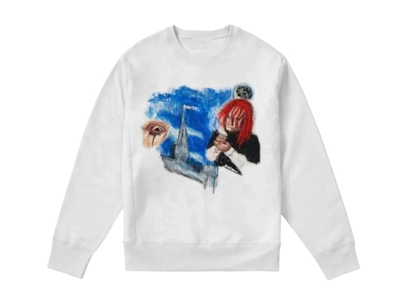 Revenge Crayon Trippie Redd Crewneck Sweatshirt White
