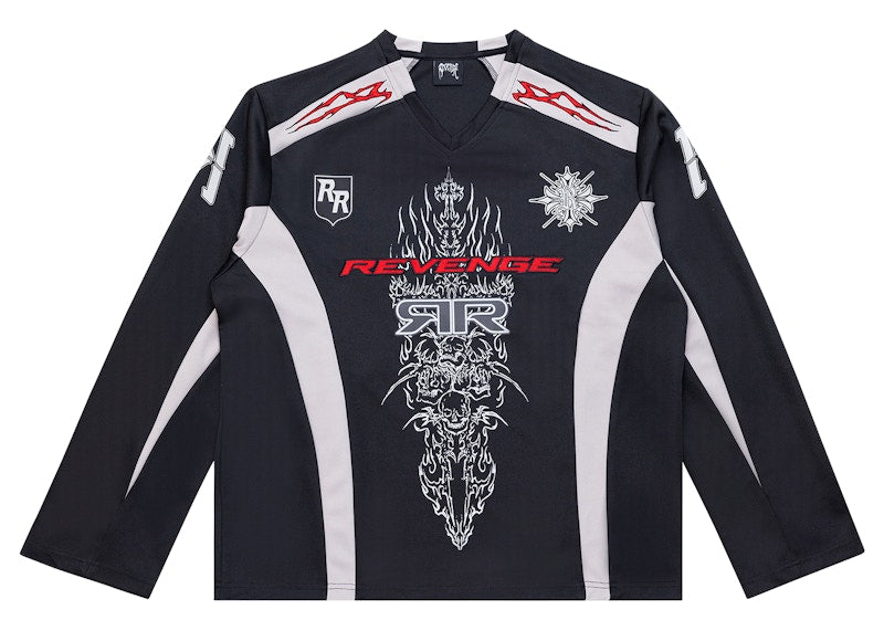Revenge Double R Moto Jersey Black