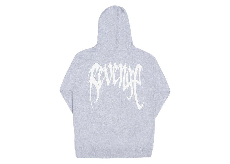 Revenge Dual Arch Logo Hoodie Grey/White