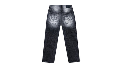 Revenge Graffiti Denim Pant Washed Black/Black