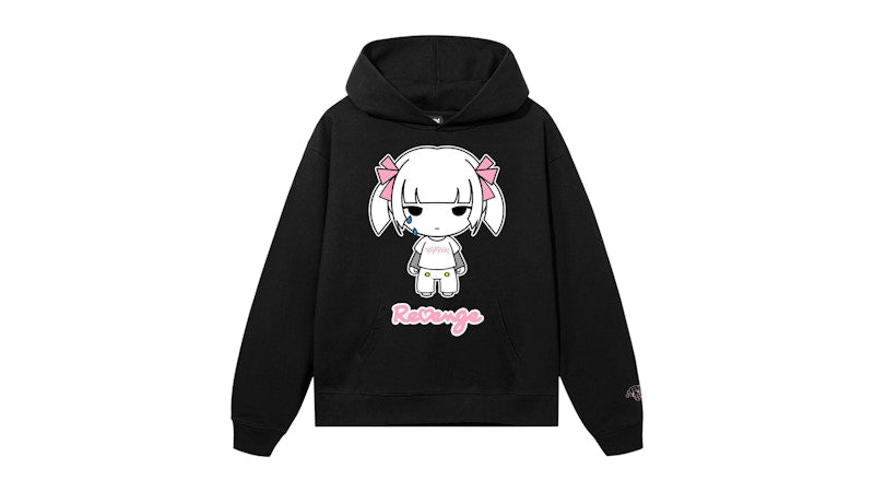 Revenge Raven Hoodie Black