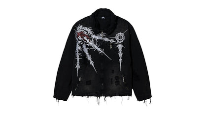 Revenge Sigil Work Jacket Thrashed Black