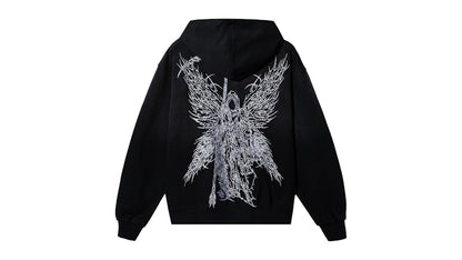 Revenge Sigil Zip Sweatshirt Washed Black