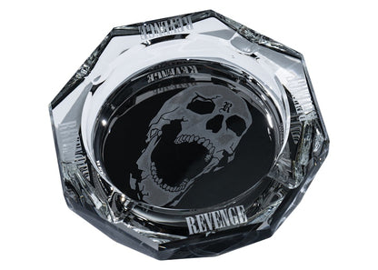 Revenge Skull Glass Ashtray Black