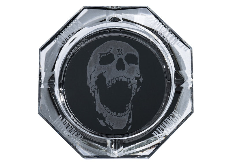 Revenge Skull Glass Ashtray Black