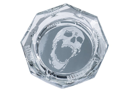 Revenge Skull Glass Ashtray White