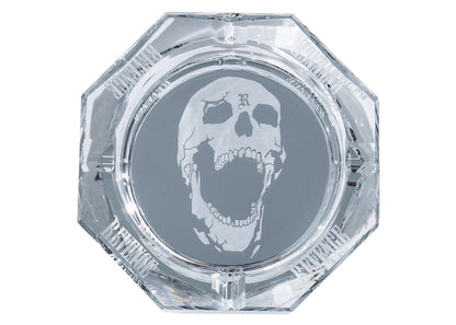 Revenge Skull Glass Ashtray White