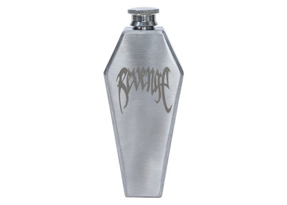 Revenge Skull Metal Flask Silver