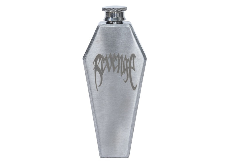 Revenge Skull Metal Flask Silver