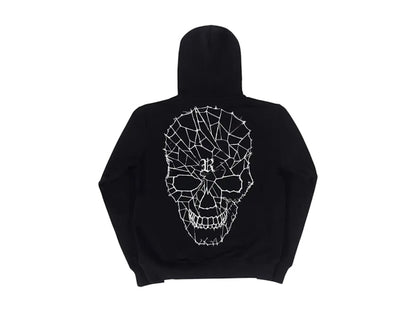 Revenge Spider Web Lightning Hoodie Black