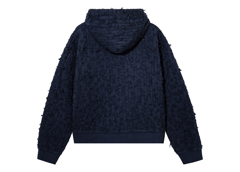 Revenge Thrashed Boro Arch Logo Hoodie Navy/White