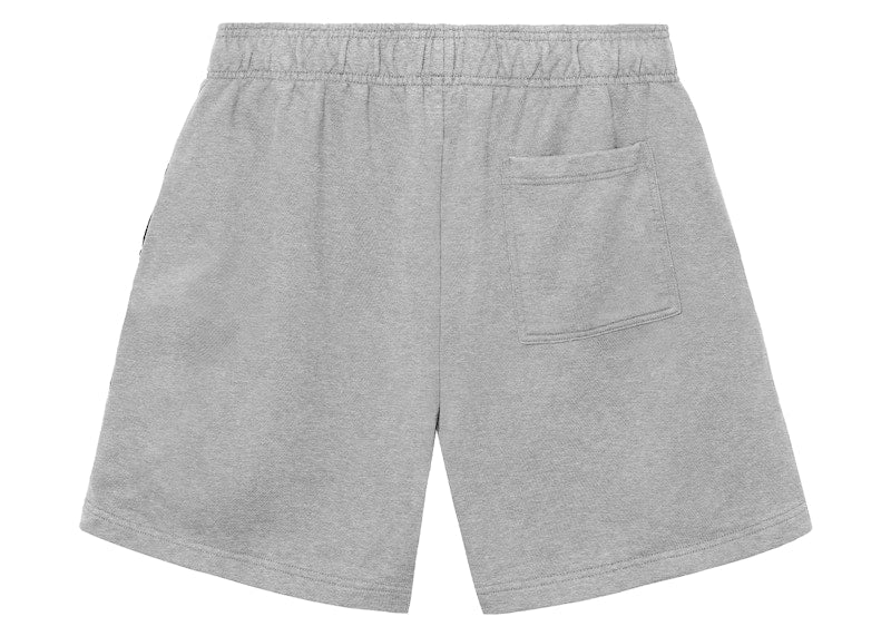 Revenge White Embroidered Basic Shorts Heather Grey