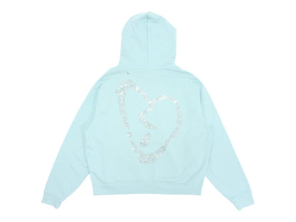 Revenge XXXTentacion Heartbreak Bejeweled Hoodie Baby Blue