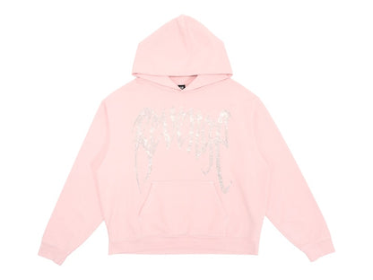 Revenge XXXTentacion Heartbreak Bejeweled Hoodie Baby Pink