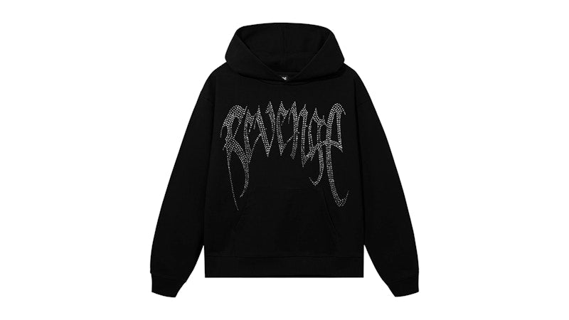 Revenge XXXTentacion Heartbreak Bejeweled Hoodie Black/Clear