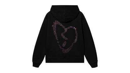 Revenge XXXTentacion Heartbreak Bejeweled Hoodie Black/Purple