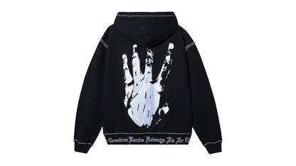Revenge XXXTentacion Kill Contrast Zip Hoodie Black/White