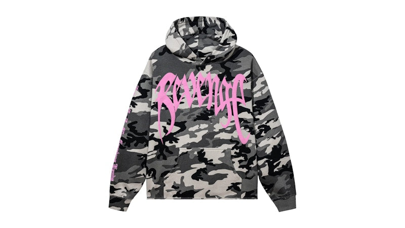 Revenge XXXTentacion Kill Cropped Hoodie Snow Camo/Pink