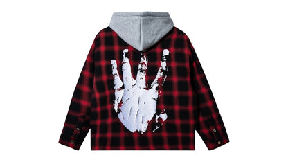 Revenge XXXTentacion Kill Hooded Flannel Red/White