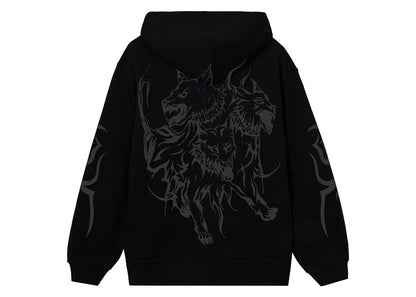 Revenge x City Morgue Lightning Logo Cerberus Hoodie Black