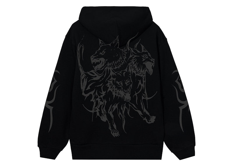 Revenge x City Morgue Lightning Logo Cerberus Hoodie Black