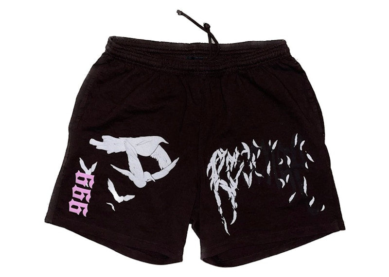 Revenge x Juice Wrld 999 Dove Shorts Brown
