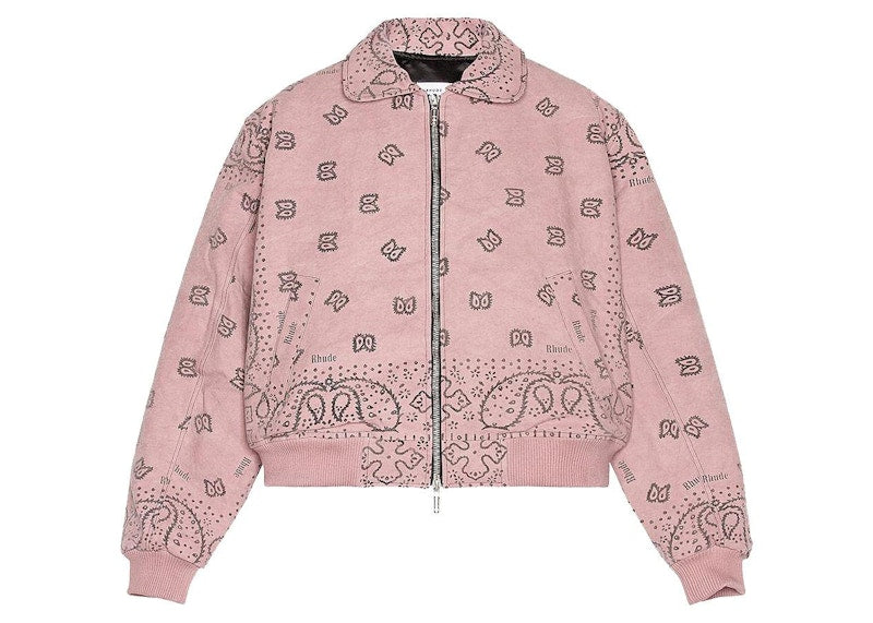 Rhude Bandana Bomber Jacket Purple