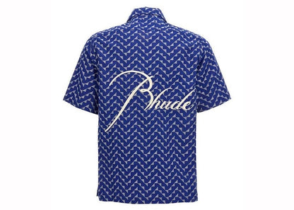 Rhude Beachfront Button Down Shirt Navy