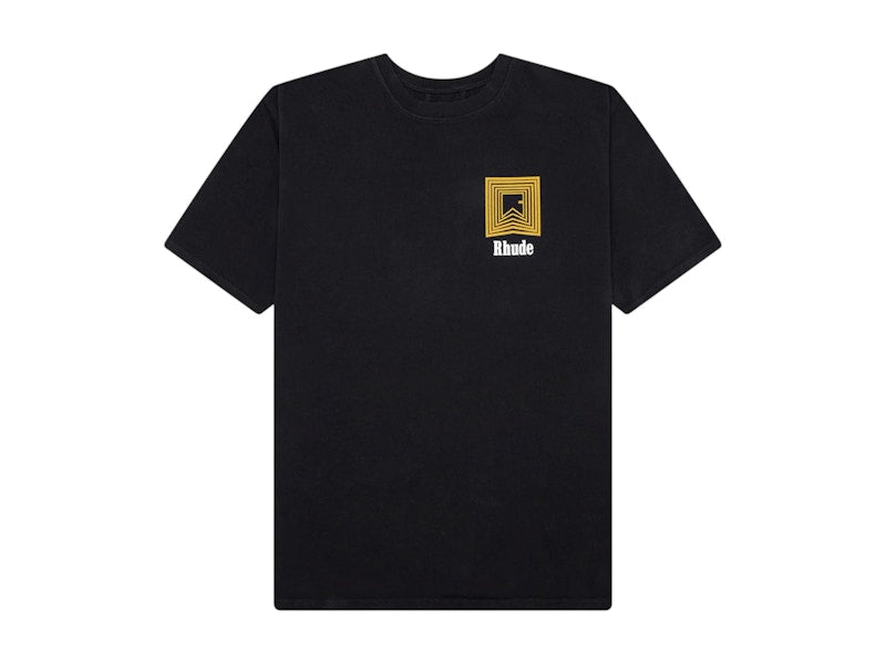 Rhude Chevron Logo Repeat Tee Black