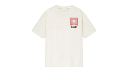 Rhude Chevron Logo Repeat Tee White