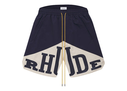 Rhude Cupro Yachting Shorts Navy/White