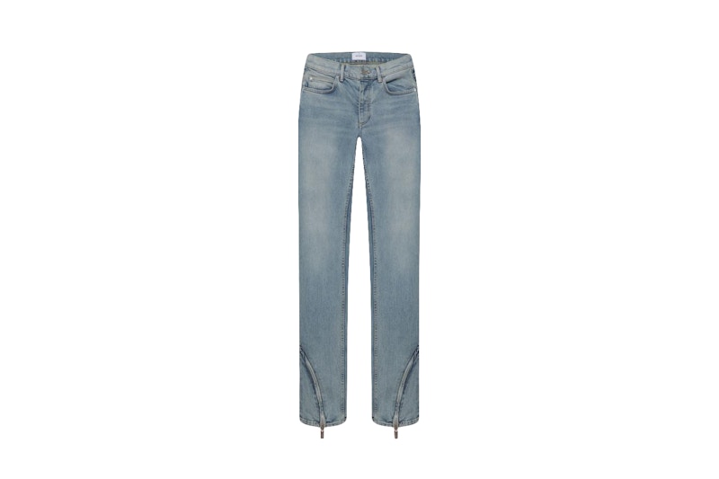 Rhude Curve Zip Denim Light Blue