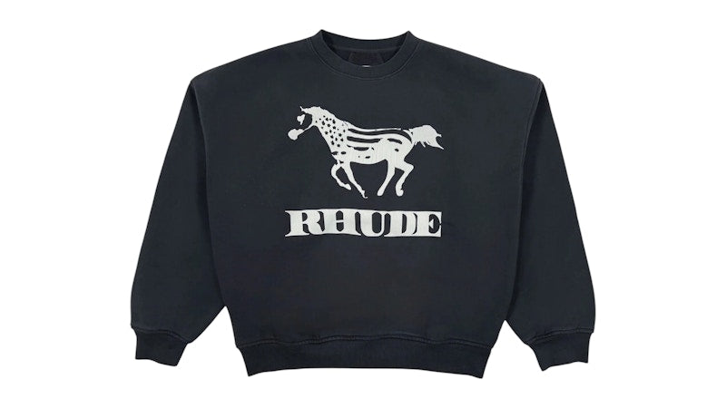 Rhude Dinero Vintage Crewneck Vintage Black