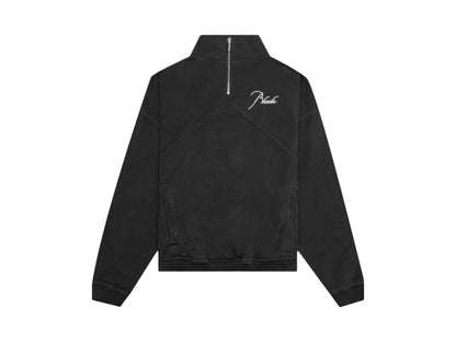 Rhude Embroidered Quarter Zip Jacket Vintage Black