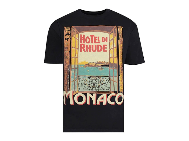 Rhude Hotel Di Monaco Tee Vintage Black