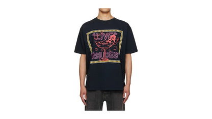 Rhude Live Rhudes Tee Vintage T-Shirt Black