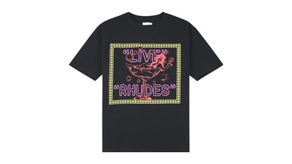 Rhude Live Rhudes Tee Vintage T-Shirt Black